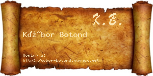 Kóbor Botond névjegykártya