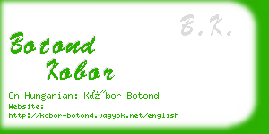 botond kobor business card