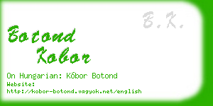 botond kobor business card